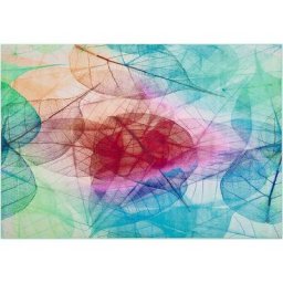 Tapis de Salon Muliticolore en Polyester 160 x 230 cm Rectangulaire Motif Feuille pour Chambre ou