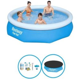 Bestway Piscine Fast Set 305x76 cm - Forfait Piscine - Bleu