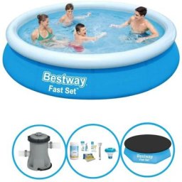 Bestway - Piscine Fast Set - Forfait Piscine - 366x76 cm - Bleu