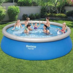 Hommoo - Bestway Ensemble de piscine gonflable ronde Fast Set 457x122 cm