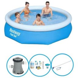 Bestway - Piscine Fast Set - Ensemble de piscine - 305x76 cm - Bleu