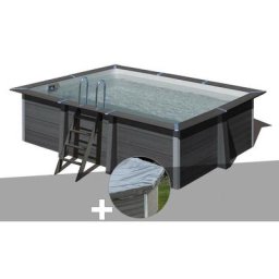 Kit piscine composite GRÉ Avant-Garde rectangulaire 4,66 x 3,26 x 1,24 m + Bâche de protection