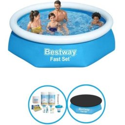 Bestway - Piscine Fast Set 244x61 cm - Forfait Piscine - Bleu