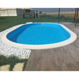 Liner de piscine ovale 490 x 300 h120 cm 0,8 mm Sable