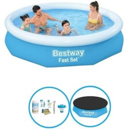 Bestway - Piscine Fast Set 305x66 cm - Forfait Piscine - Bleu