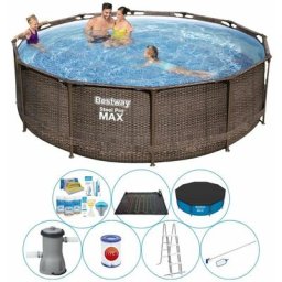 Bestway - Piscine avec accessoires Steel Pro max Rotan - 366x100 cm - maintenant plus abordable