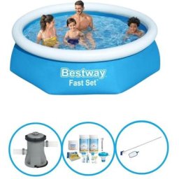 Bestway - Piscine Fast Set - Ensemble de piscine - 244x61 cm - Bleu