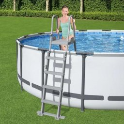 Kalisse - Haute qualité -Bestway Échelle de piscine de sécurité à 4 marches Flowclear 132 cm24173