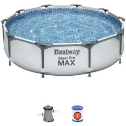 Bestway - 56408 Frame Pool Steel Pro Set 305x76cm+pompe1249L/h
