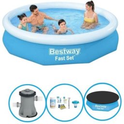 Bestway - Piscine Fast Set - Forfait Piscine - 305x66 cm - Bleu