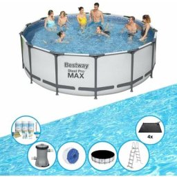 Bestway - Piscine Steel Pro max - Plus des accessoires - 427x122 cm - offrir