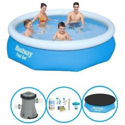 Bestway - Piscine Fast Set - Forfait Piscine - 305x76 cm - Bleu