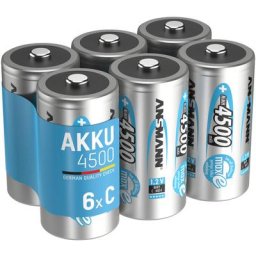 Ansmann Piles rechargeables c NiMH 4500 mAh 1,2V (lot de 6)