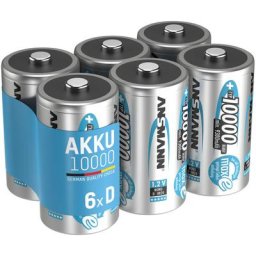 Ansmann Piles rechargeables Mono d Type 10000 1,2 v NimH (lot de 6)