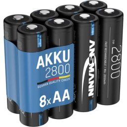 Ansmann Piles rechargeables NiMH aa 2800 mAh 1,2V (lot de 8)