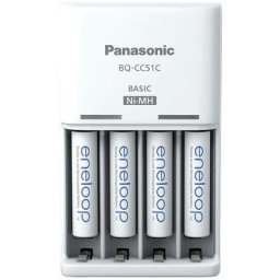 Bloc chargeur NiMH avec accus Panasonic Basic BQ-CC51 + 4x eneloop aaa