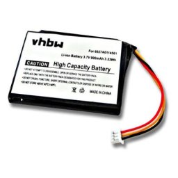 Batterie compatible avec TomTom Via 1605M, 1605TM système de navigation gps (900mAh, 3,7V, Li-ion)
