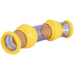 Flamingo Pet Products - Tunnel violet et jaune ø 7.5 x 27.5 cm pour rongeur hamster Jaune