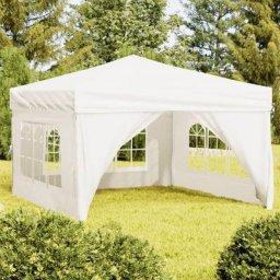 Tente de réception pliable Tonnelle de Jardin - Rapide à Installer avec parois Crème 3x3 m BV509786