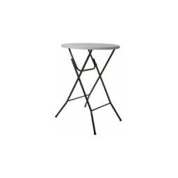 Table pliante ronde / table bistro Perel 80 x 110 cm (ø x h) - Blanc