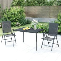 Table de jardin Contemporain - Table à manger de jardin - anthracite 110x80x72 cm Treillis d'acier