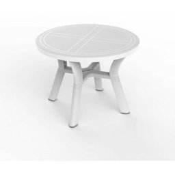 Resol - flavia Ø100 Table pour Jardin Extérieur jusqu'à 4 personnes avec trou pour parasol et