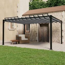 Tonnelle Barnum Style Moderne - Pavillon de Jardin - Tente de réception - avec toit à persienne 3x4
