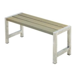 Banc pour table à manger d'extérieur - Bois autoclave lasuré couleur gris-vert - 127x38x45 cm