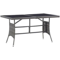 Table de jardin Gris 140x80x74 cm Résine tressée Vidaxl n/a
