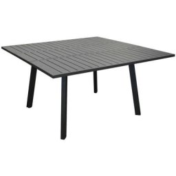 Table de jardin extensible 6/8 personnes Barcelona - graphite 100/145x145 cm - Proloisirs