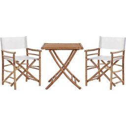 Salon de Jardin Bistrot Table pliante et 2 Fauteuils Metteur en Scène pour Terrasse ou Balcon au