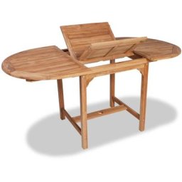 Table extensible de jardin (110-160)x80x75 cm Teck solide vidaXL - N/A