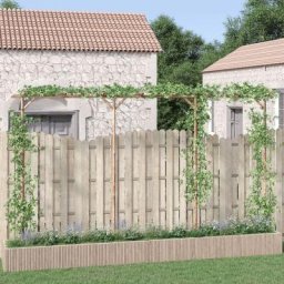 Tonnelle de Jardin Tente de réception - Rapide à Installer Bambou 385x40x205 cm BV105222 Bonnevie