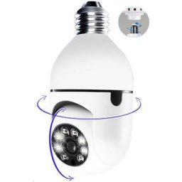 Caméra D'ampoule ptz Surveillance WiFi 360° avec Vision Nocturne sans Fil Smart Sight 1080P ip