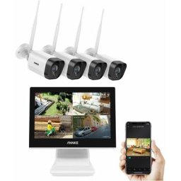Système de vidéosurveillance nvr Wi-Fi 8CH 1080P fhd avec écran lcd de 12 pouces, économiseur