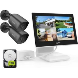 Système de vidéosurveillance 4CH 1080N dvr avec moniteur hd 10,1' et 2 caméras de sécurité 1080P