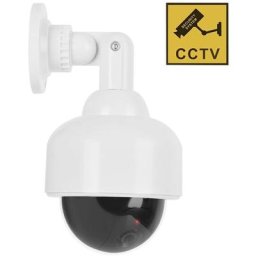 YB - Fausse caméra caméra de sécurité de surveillance factice réaliste étanche avec lumière led