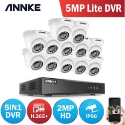 Système de caméra de sécurité cctv 16 canaux dvr 5MP 5 en 1 avec caméras étanches hd 1080P pour