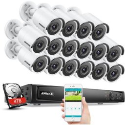Surveillance 16K 4K Ultra hd PoE Système de sécurité vidéo réseau 16CH 4K H.265 + nvr de