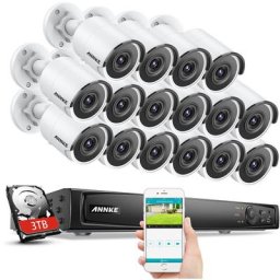 Surveillance 16K 4K Ultra hd PoE Système de sécurité vidéo réseau 16CH 4K H.265 + nvr de