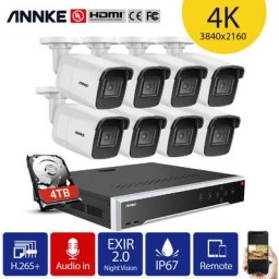 ANNKE 8CH 4K Ultra HD système de sécurité vidéo réseau PoE 8CH 4K H.265 + NVR de surveillance avec