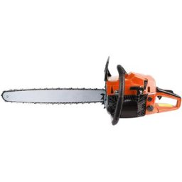 Tronçonneuse à Essence 2200W, Poignée Professionnelle,Moteur à Essence, Jardinage 52cc, 2 Chaînes,