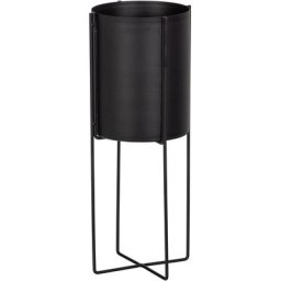 Pot de Plante Fleurs - Support á Plantes Métal - Caramel - Ø 48 cm - Arda - Noir