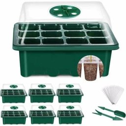 Mini Serre pour Plantes, 6 Pièces 72 Cellules Intérieure Plateau Semis Bac à semis Pépinière Boîte