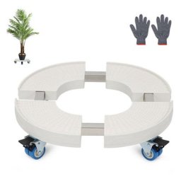 Porte Plante a roulettes Ø38-52 cm réglable Support Plante plateau extérieur intérieur plante