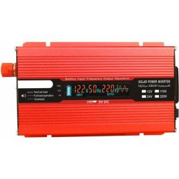 Convertisseur de tension 1500W 3000W 12V 240V Onduleur usb Onduleur avec 1 prise et écran lcd