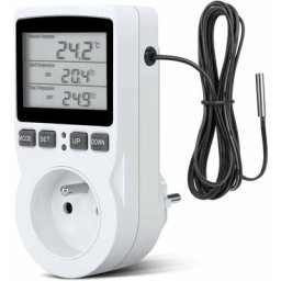 Prise Thermostat, Prise Minuteur Digital, Prise Programmable Digitale avec Sonde, Minuterie