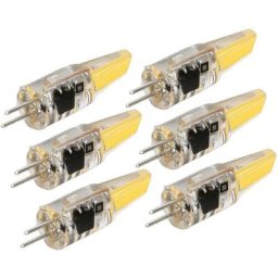 6 Pcs 220 v 6 w G4 led Ampoules 500LM cob Lampe 360 ​​Degrés D'éclairage Dissipateur de Chaleur