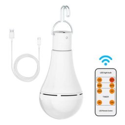 Usb Ampoule Rechargeable Avec Télécommande, 7W led Ampoules Batterie , E27 Tactile Dimmable Ampoule