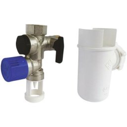 Kit nf comprenant 1 groupe de sécurité laiton et 1 entonnoir siphon - nickelé